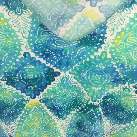 Pappagallo Blue and Green V-Neck Dress 2X excellent condition. - Picture 4 of 4